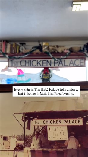 There’s a long history behind Shaffer’s BBQ here in the Shenandoah Valley, and this sign goes back to those early days. It marks the start of our barbecue adventure and it’s the reason we’re called “The BBQ Palace” today. | Shaffer's BBQ & Market