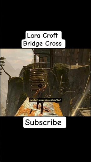 Tomb Raider bridge crossing scene #trending #gaming #fyp #tombraider #laracroft #shorts