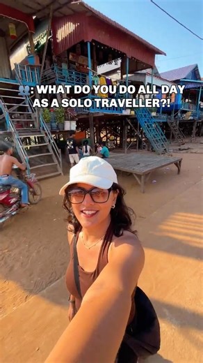 What I do whole day as a solo traveller | Floating Village Siem Reap #solotravel #shorts
