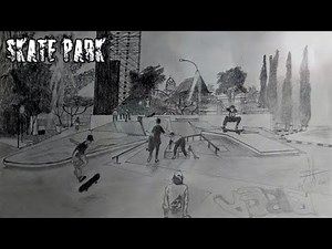 HOW TO DRAW SKATE PARK | Step by step | Easy To Draw #SkatePark #Scenery