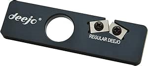 Deejo - Pocket Knife Sharpener - Compact Black Aluminum Tool with Double-Sided Tungsten Carbide Blades - Easy, Precise, and Portable Sharpener for Pocket and Kitchen Knives