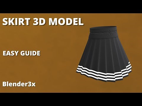 skirt cloth modeling in blender 3x