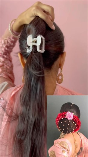 Beautiful latest bridal hairstyle #bridalhairstyle #hairstyle #weddinghairstyles #reception