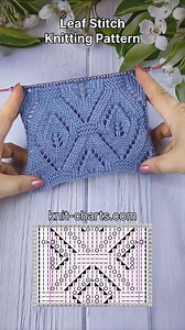 Leaf Stitch Knitting Pattern #leafknit #knittingpatterns #knit #knittinglovers #agujas #tejidos #strickanleitung | Free Knitting Patterns