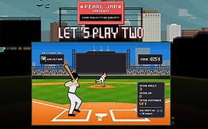 Pearl Jam have released their own 8-bit baseball game where all you do is hit home runs