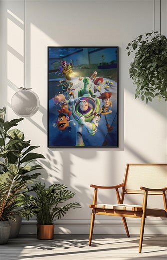 Toy Story 3 Poster | Buzz Lightyear Woody Wall Art | Disney Pixar Cartoon Decor | Kids Movie Print | Cute Animated Poster | Toy Story Decor - Etsy