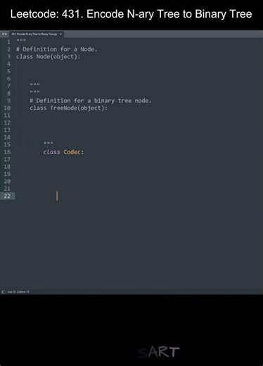Leetcode 431. Encode N-ary Tree to Binary Tree in Python | Python Leetcode | Python Coding Tutorial