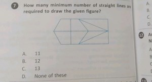 How many minimum number of straight lines are required to draw ... | Filo