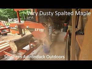 Spalted Dusty Hard Maple on the Wood-Mizer LT15