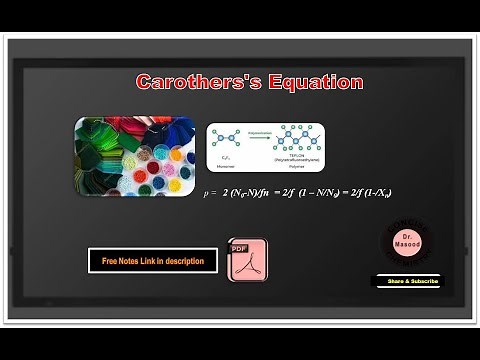 Carother"s Equation I Functionality/Extent of Reaction/Degree of Polymerization I Link : description