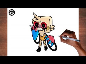 HOW TO DRAW TWISTED GOOB FROM DANDYS WOLRD