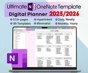 2025-2026 Onenote Planner: Ultimate Digital Template (hyperlinked) - Etsy
