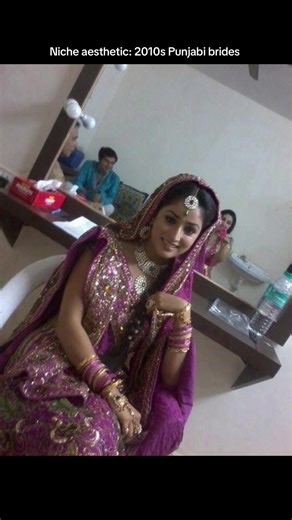 Niche aesthetic : 2010s Punjabi brides you’d see as a kid at weddings. I wanted to be them so bad 😭 😭 😭 the high buns, the mermaid style lehenga’s, the sparkly suits and jewelry, the bright colours.. #punjabi #2010s #punjabibride #nostalgia #jaysean