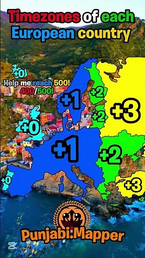 Timezones of each European country