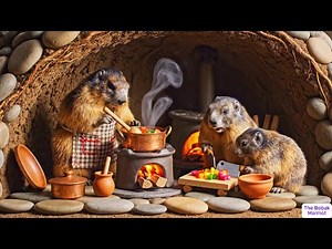 Peaceful Life of Wild Marmots - 8K Ai Video