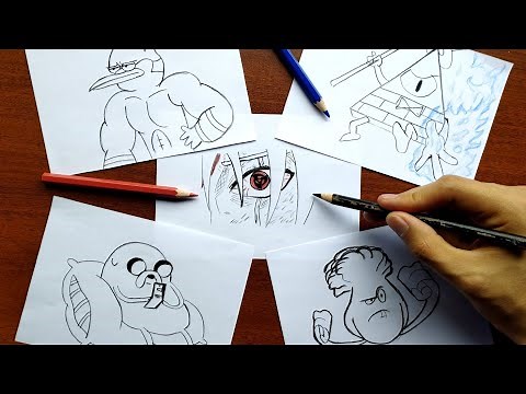 5 EASY DRAWINGS in 7 minutes