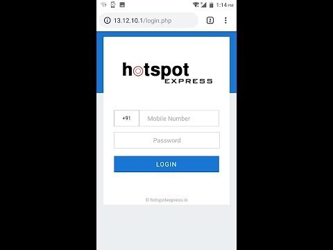 Hotel WiFi login through SMS-OTP
