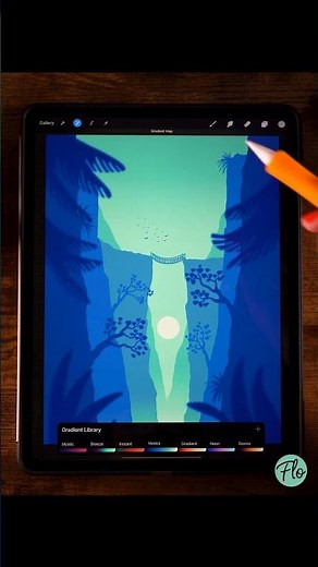 Using GRADIENT MAP in PROCREATE #Shorts