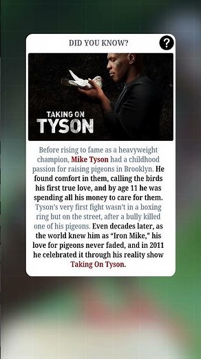 Mike Tyson’s First Fight Was for a Pigeon