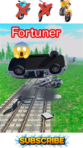 Indian Bike Driving 3D Fortuner vs Train 🚆 Kaun Zyada Powerful? Ultimate Challeng#viralvideo