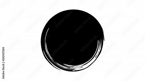 Black circle is drawn on a transparent background.