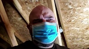 Teaching how to run wire through an attic and adding an outlet to the ceiling.