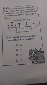 Tim measured the height of his newly sprouted tomato plants to ... | Filo