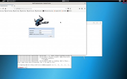 web安全之kali-xss-beef
