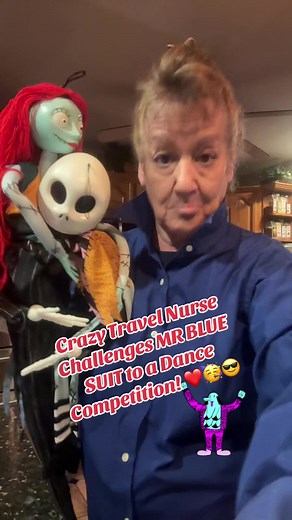 Crazy Travel Nurse Challenges MR BLUE SUIT to Dance Off!