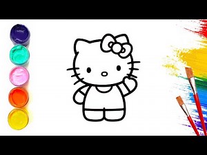 Draw Hello Kitty cute - Hướng dẫn bé vẽ mèo Hello Kitty đơn giản cực dễ thương