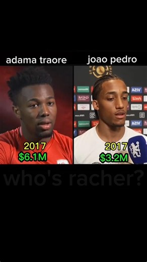 Adama Traoré vs João Pedro 💰 Who’s richer in 2026? Net worth comparison 🔥