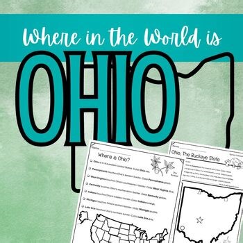 Ohio Map Worksheets - Find and Color Activities!