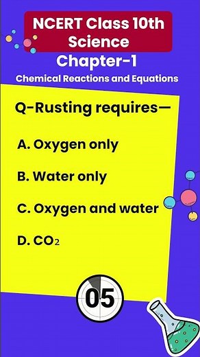 NCERT Class 10 Science Chapter 1 MCQs with Answers | Chemical Reactions & Equations | Board Prep