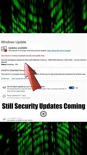 Windows 10 updates with Support Ended #shorts #windows