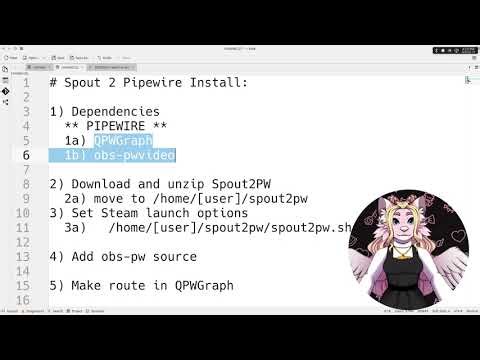 Using SPOUT2 on LINUX with PIPEWIRE | VTube Studio Tutorial