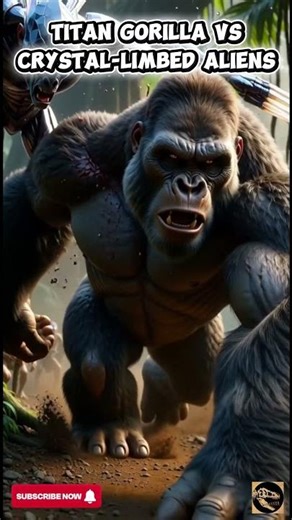 Titan Gorilla Confronted Crystal Limbed Aliens #shorts