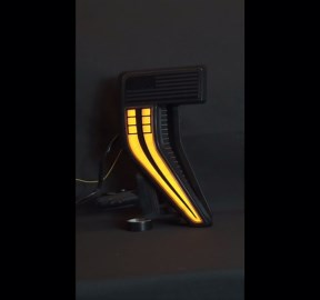 Kingory LED Fender Vents For F150 2021-2022 - OEM Emblem LED Side Vent Trim with Sequential Marker Light & DRL Accent