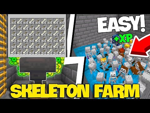 MUST HAVE Skeleton XP Farm Minecraft Bedrock 1.21 (Fully AFK)