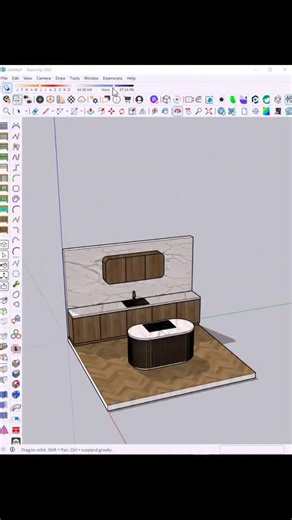 @sketchupwith_mbugua on Instagram: "#sketchup how to make a functional kitchen. #interiordesign #homedecor #kitchenisland #kitcheninterior"