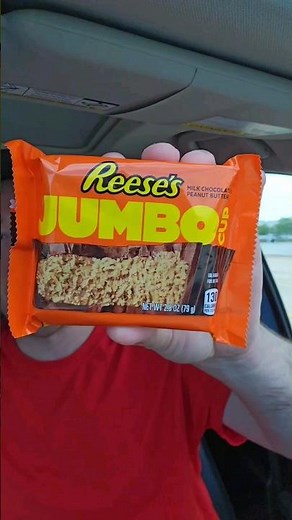 Trying the new Jumbo Reese's Peanut Butter Cups to Compare to the OG! #reeses #foodreview #candy