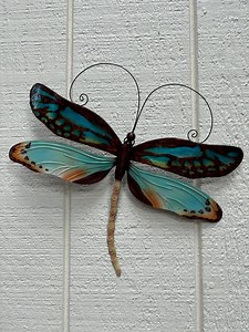 Dragonflies Metal Wall Art Made Unique With Capiz Shells Dragonfly Wall Decor Tropical Nature Inspired Art Home or Patio and Garden Art - Etsy