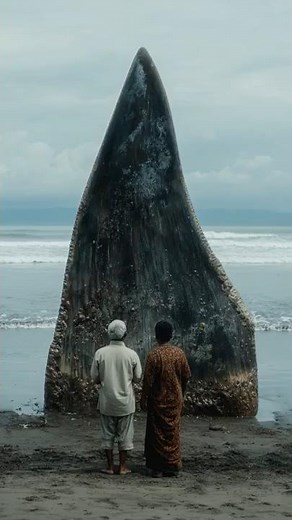 Giant Megalodon Tooth Found on Beach in Indonesia