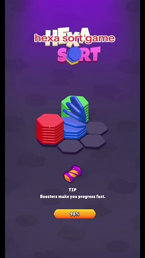 Hexa Sort Gameplay: Sorting Hexa Blocks