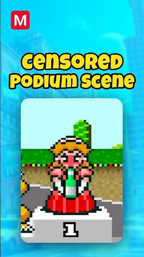 Mario Kart: Peach’s Censored Podium Scene #mario #nintendo #gaming #shorts