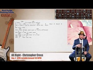 🎸 All Right - Christopher Cross MAIN Guitar Backing Track with chords and lyrics