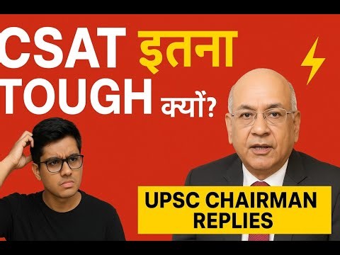 🔥 CSAT इतना Tough क्यों? | UPSC Chairman का बड़ा जवाब | UPSC Prelims 2025