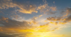 Download Stratocumulus cloud with orange light for free