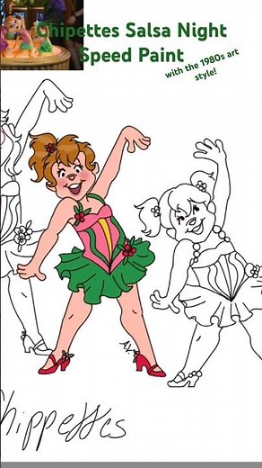 Chipettes Salsa Night Speedpaint #retro #speedpaint #alvinandthechipmunks