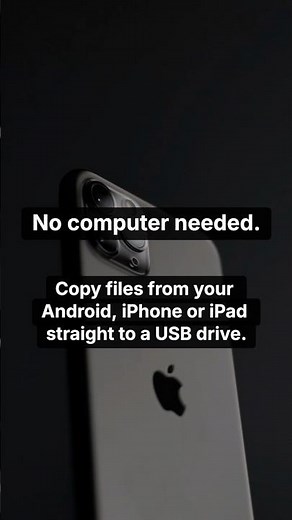 Copy Files from Android/iPhone/iPad to a USB Drive #cloudstorage #iphonetips #techtips #shorts
