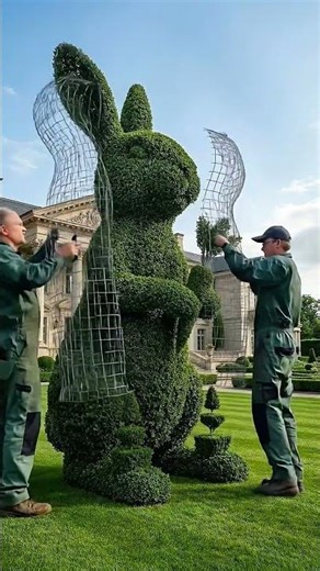 The Majestic Rabbit Topiary: Full Installation & Growth Timelapse